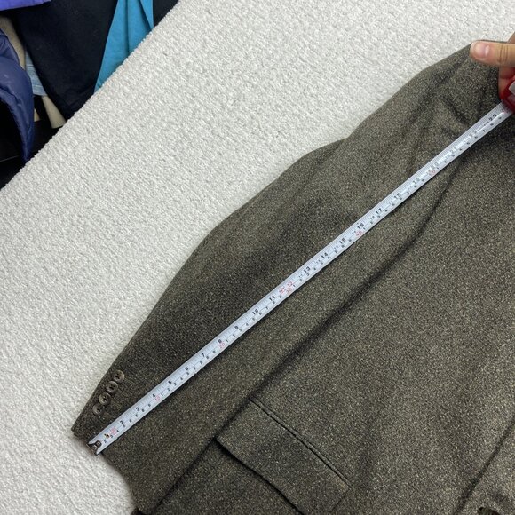 Jack Victor Lanzawood Sport Coat Blazer 42R Men’s Wool Tweed Dark Green Jacket - Picture 9 of 16